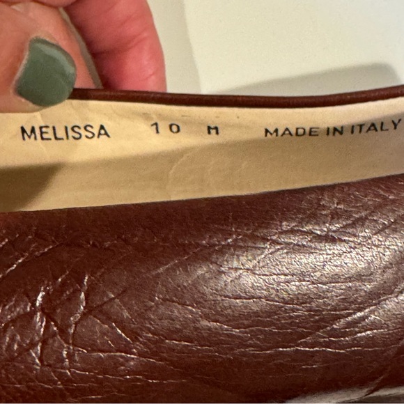 Bally Melissa & Lucy blue pair and Brown Leather Slip-On Pumps Heel Size 10 M - Picture 13 of 16